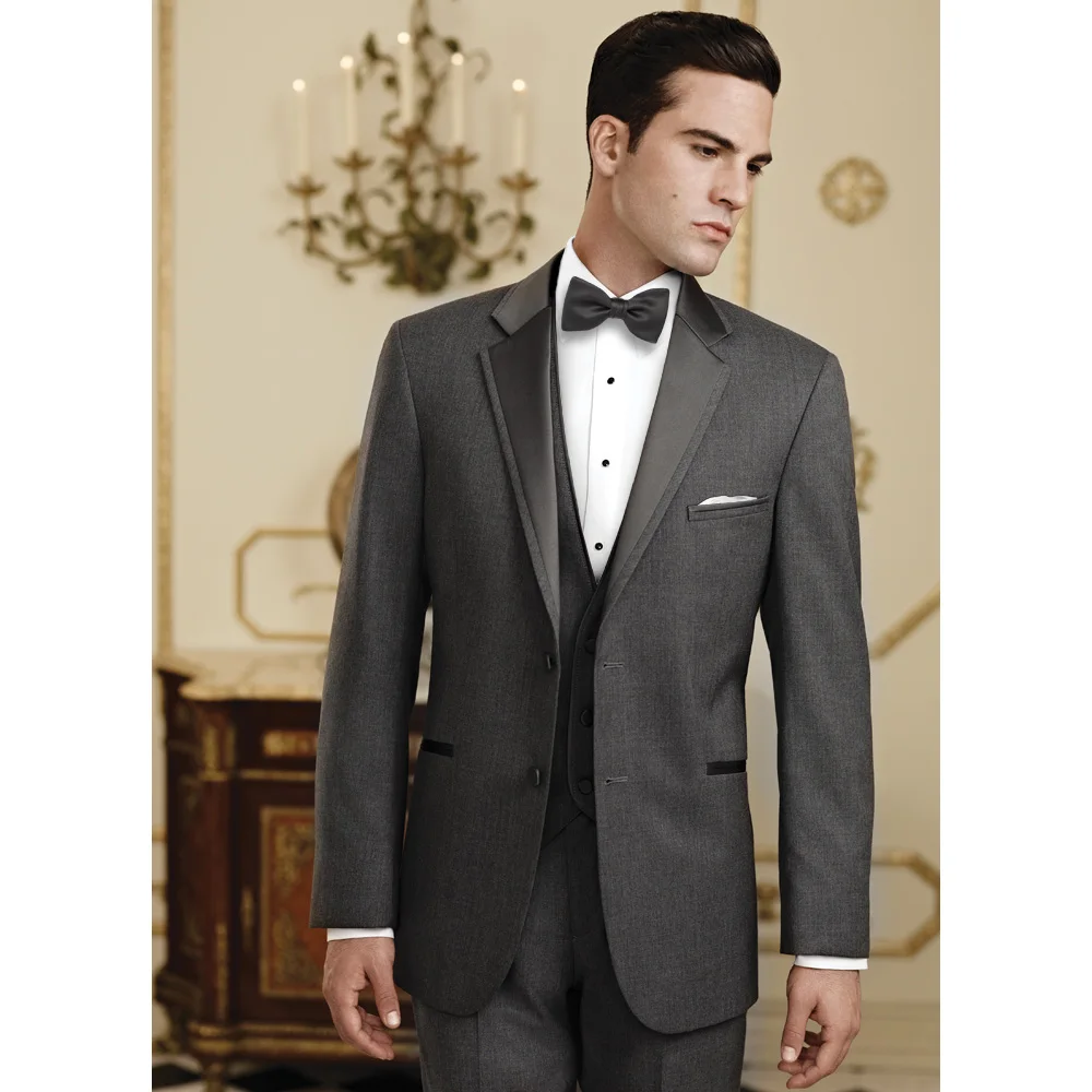 

England Style Men Suit Fashion Notch Lapel Single Breasted Male Suit Slim Fit Elegant Formal Casual Wedding Tuxedo 3 Piece Set