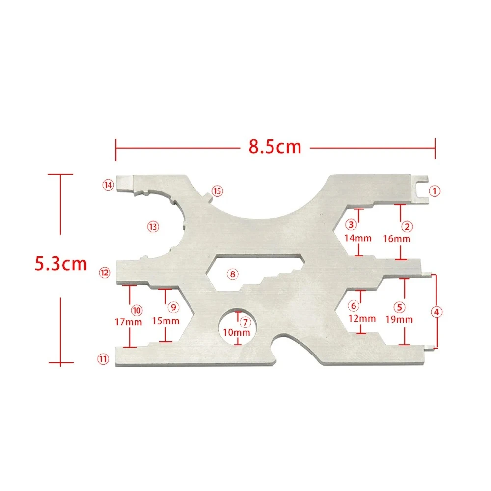 316 Edelstahl Tauchen Kreditkarte Multitool Ausrüstung Reparatur Werkzeug Scuba Tauchen Regler Schraubendreher-set