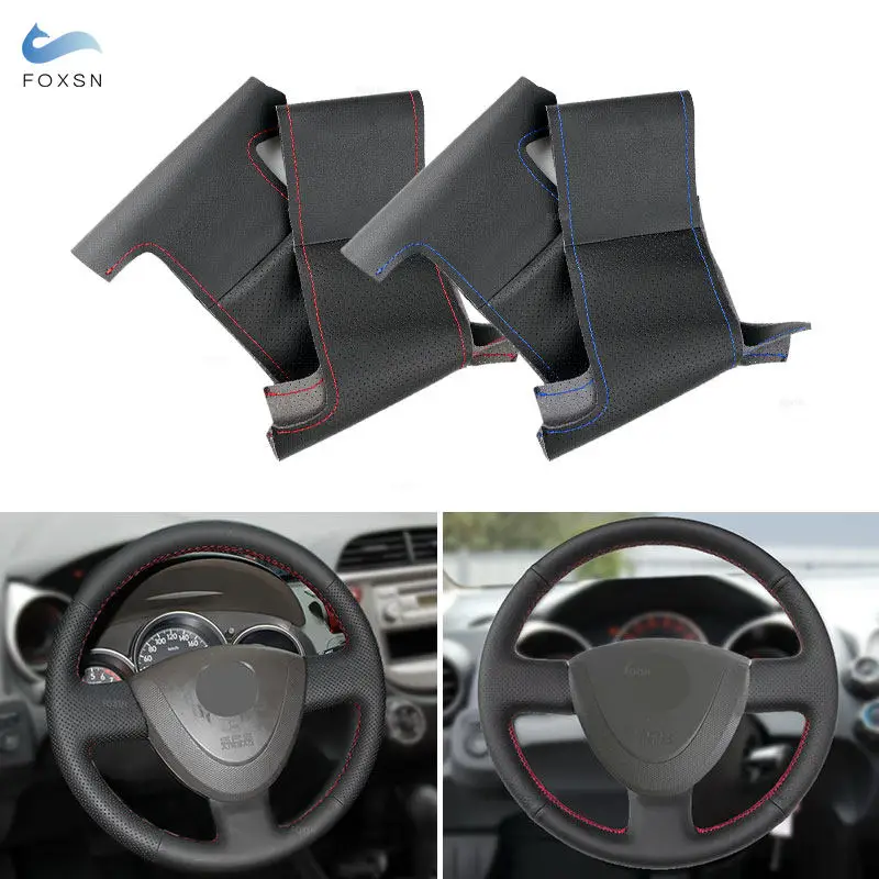 

Для Honda City 2002-2008 Civic 2002-2005 Fit Jazz 2001-2005 ручная прошивка салона автомобиля чехол на руль кожаные аксессуары