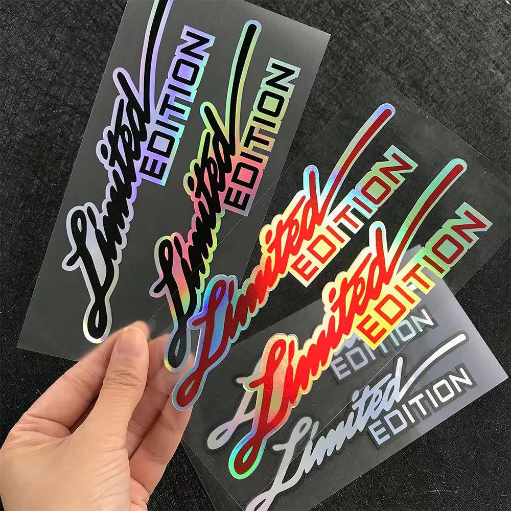 2 X Limited Edition Emblem Motorcycle Side Accessories Laser Rainbow Strip Helmet Stickers Car Vinyl Decal For YAMAHA Tmax MT07