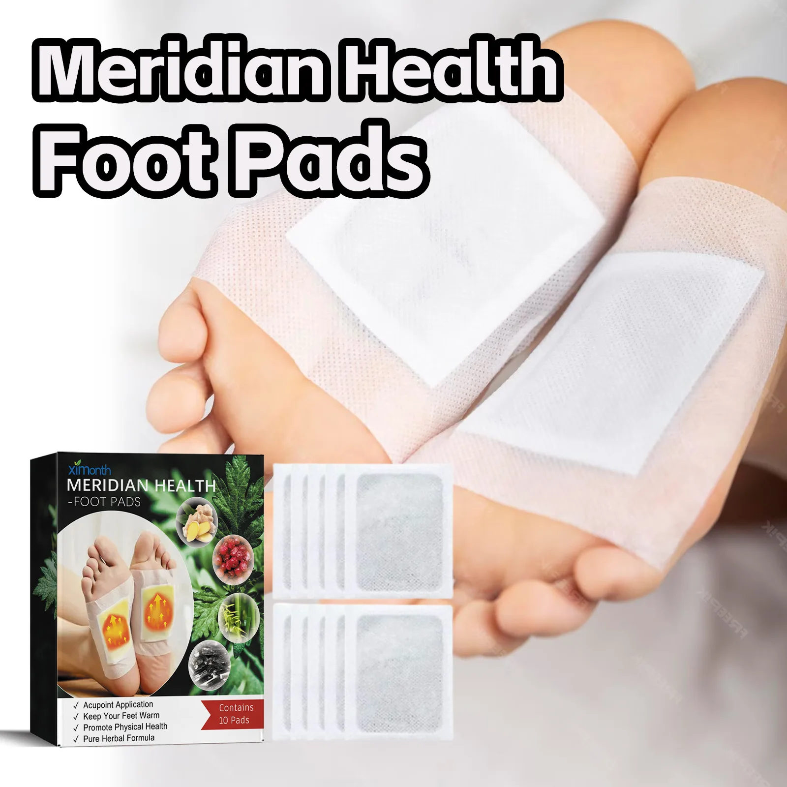 Detox Foot Patch Remove Foot Toxin Relieve Stress Improve Sleep Quality Slimming Detoxification Herbal Deep Cleansing Feet Patch