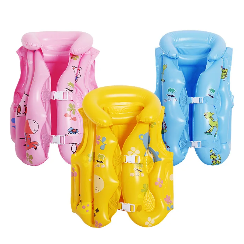 Children's Swimming Flotation Vest Inflatable Swimwear Adjustable Waistband Water Sports Swim Pool Swimsuit for Kids Boys Girls