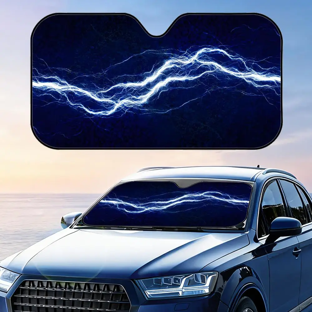 

Lightning Sun Visor Reusable Aluminum Foil Windshield UV Protection Heat Insulation Cover Sun Visor Shade