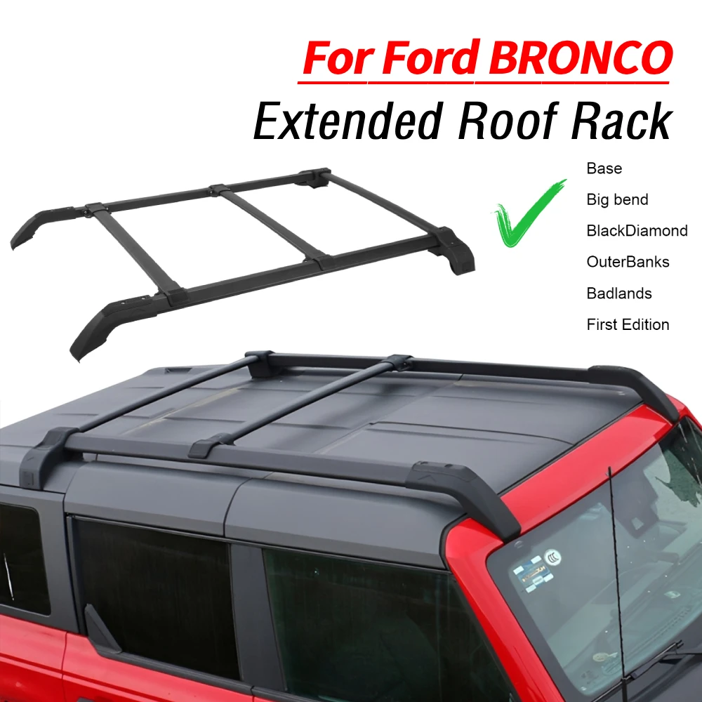 

For Ford BRONCO Extended Roof Rack Aluminum Alloy Expansion Luggage Rack Lightweight Roof Expansion Platform Car Accrssories
