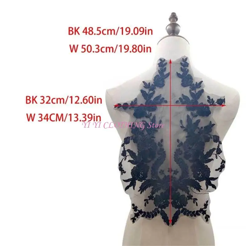 N5KF Multipurpose Shimmery Lace Brooch Embellishment for Wedding Attire And Crafting