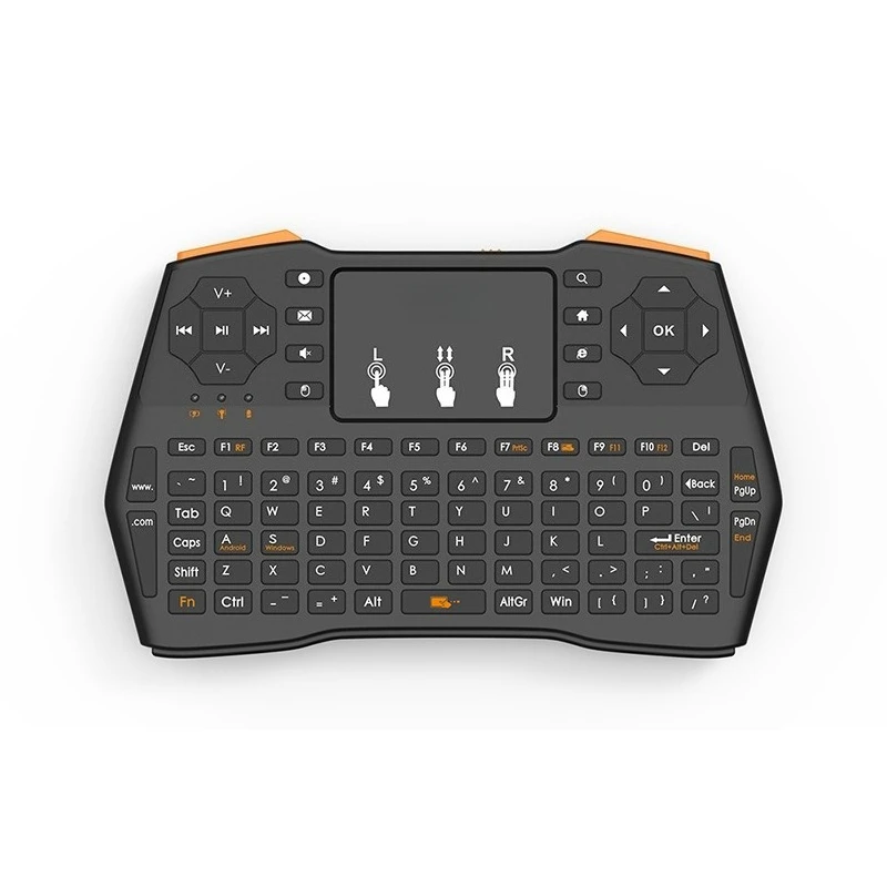 Keyboard, mini wireless three-color backlit 2.4G keyboard, mini keyboard