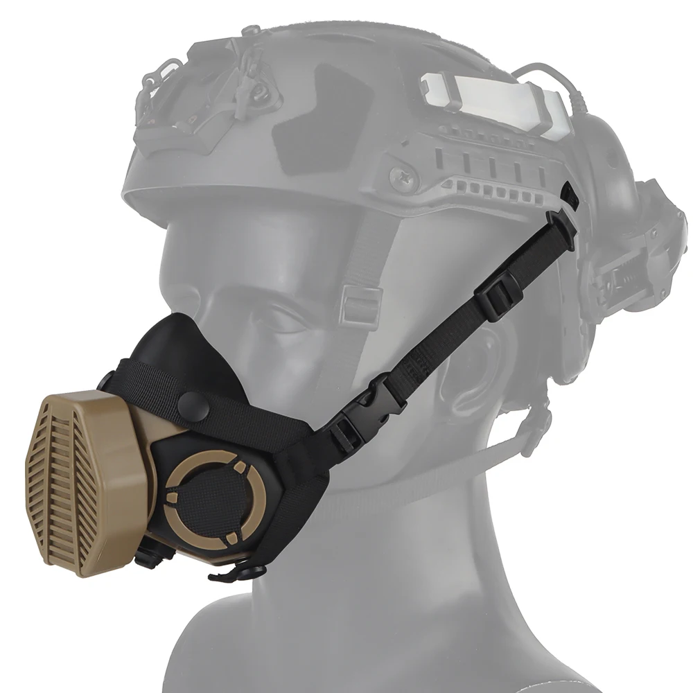 Sotr Masker Speciaal Tactisch Gasmasker Half Gezicht Voor Militar Paintball Airsoft Cs Cosplay Hepa Filtratie Particulat