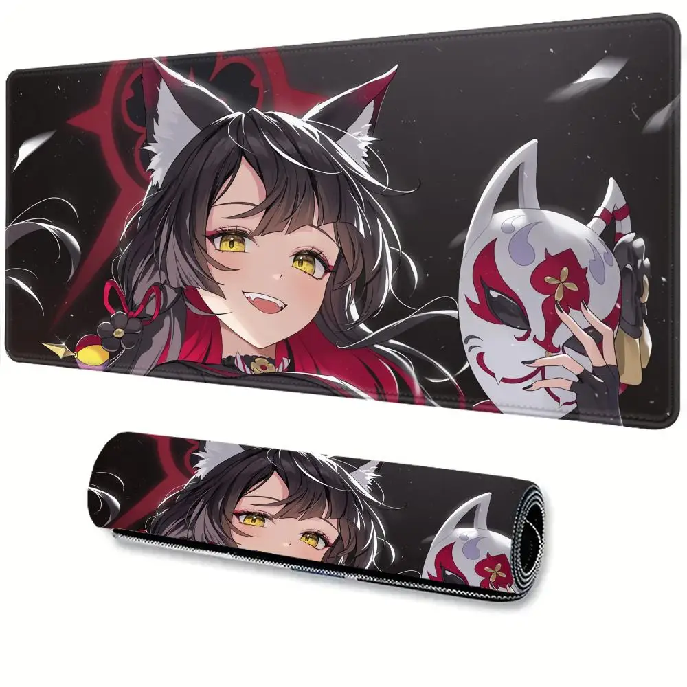 Alfombrilla de Ratón HD Kosaka Wakamo, Alfombrilla de Escritorio para Juegos de Oficina, XXL, de Goma Antideslizante, Azul, Alfombrilla Larga para Teclado de Juegos