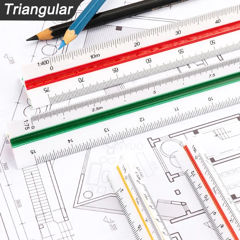 Multi-functional Triangular Rulers Parallel Ruler Scale Ruler Engineer Drafting Tool Architect Technical Tool For Office Student