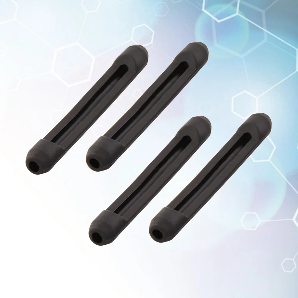 4 pçs óculos de olho antiderrapante perna pé capa silicone orelha ganchos mangas botas preto senhorita