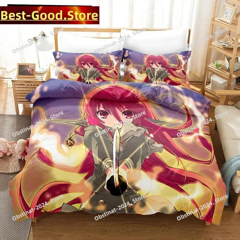 2025 Kawaii Girl Cartoon Shakugan No Shana Bedding Set Printed single Comforter Duvet Cover Pillow Case 3 Pieces Kids Adult Size
