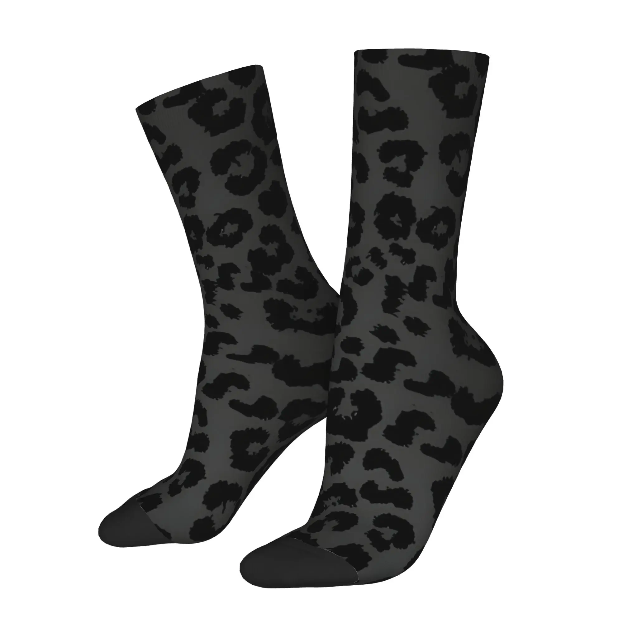 

Funny Sock Leopard Print Black Leopard Cheetah Skin Print Hip Hop Quality Pattern Printed Men Crew Socks Casual Men's Socks