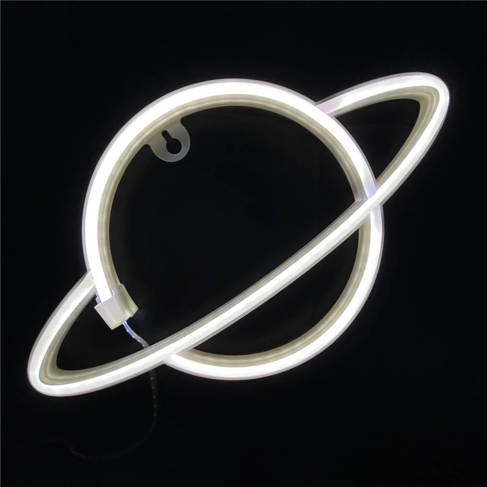 Universe Neon Wall Light Planet Neon Sign Wall Hanging Home Holidays Commercial Christmas Decorations Colorful Moon Neon Lamp