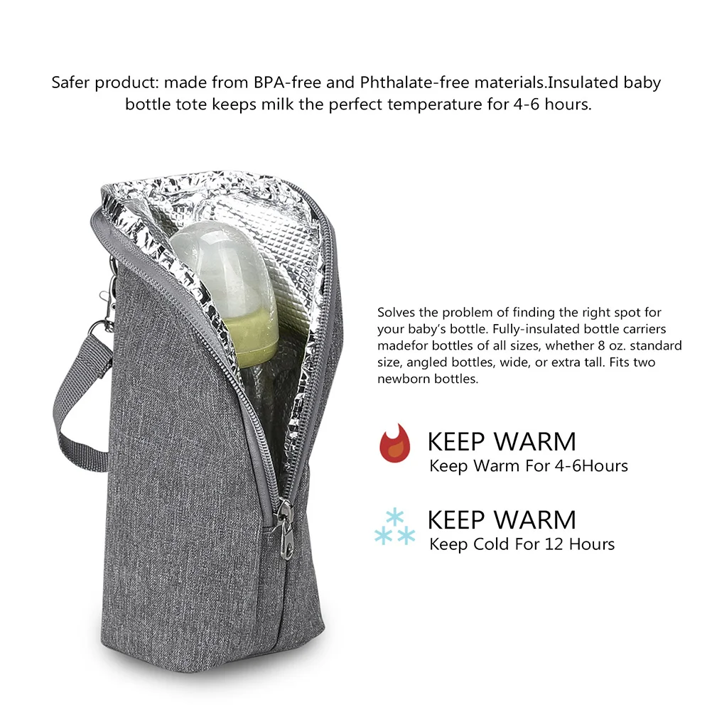 

Milk Bottle Bag Insulated Thermal Pouch For Baby Bottle Storage Feeding Nursing Portable Travel Outdoor Use Stroller Compatible