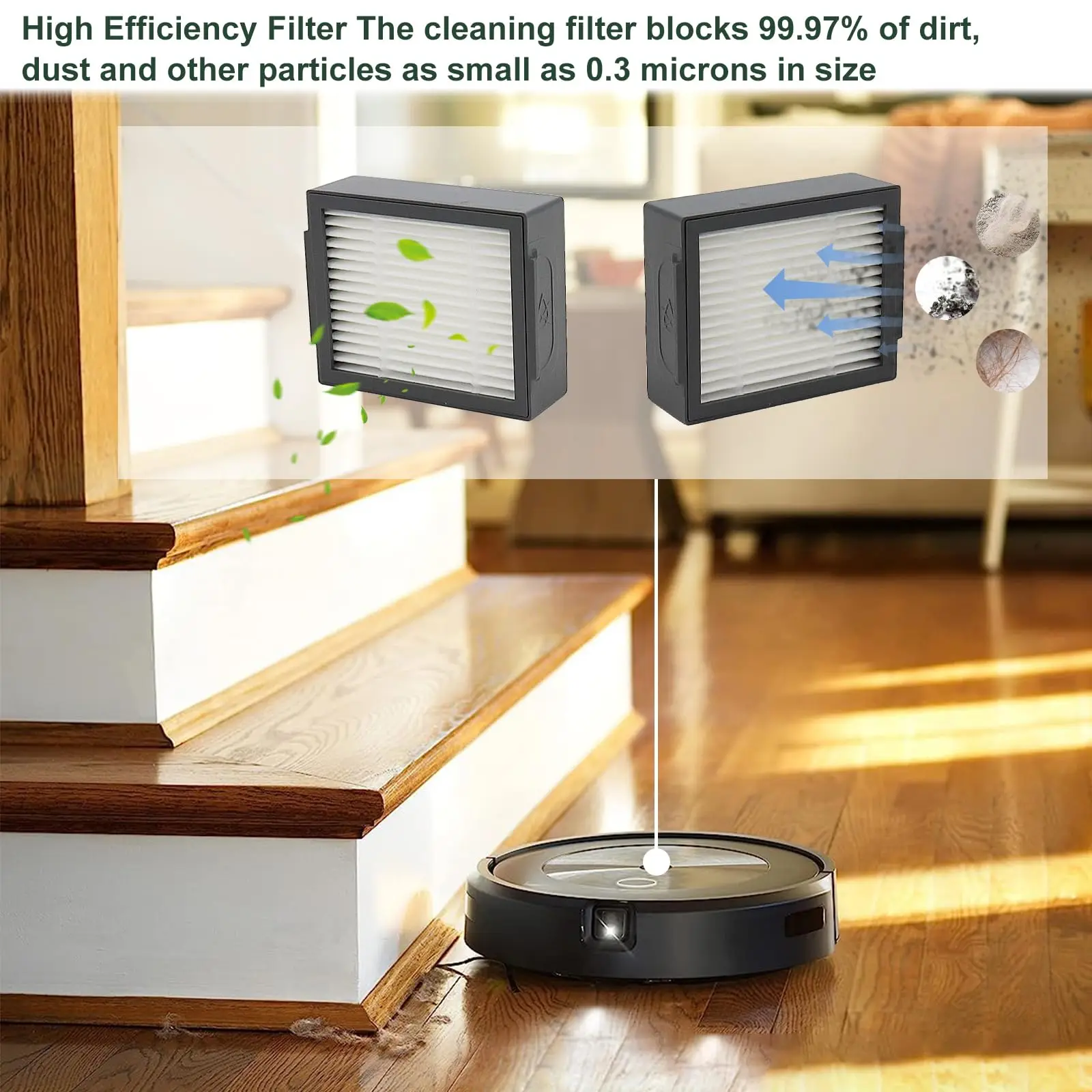 مرشحات بديلة Hepa لـ iRobot Roomba i3 i4 i6 i7 i7+ i8 i8+J7 E5 E6 E7 I & E & J مجموعة المكنسة الكهربائية