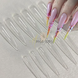 504pcs 3XL Extra Long Stiletto Acrylic Press On Fake Nails Tips Artificial Full Cover False Finger Sculpted Nail Manicure Tools