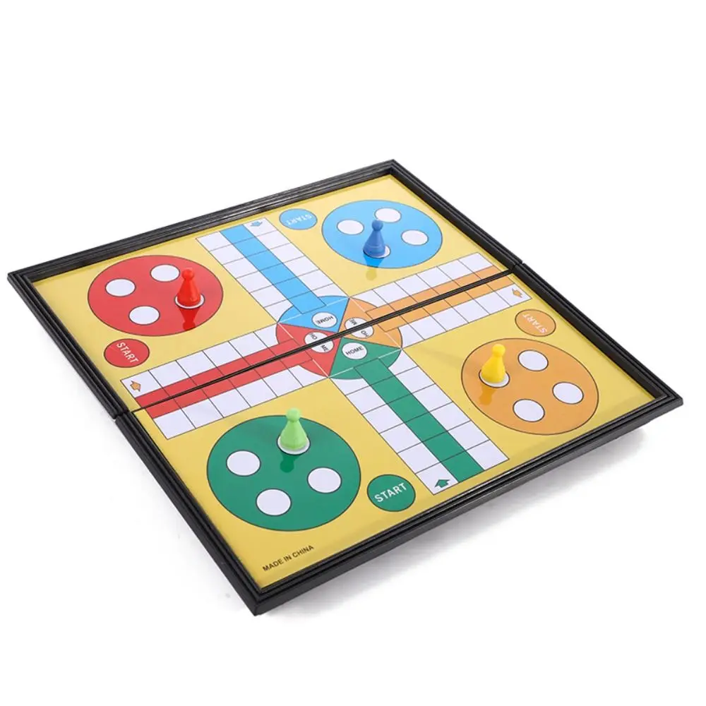 Magnetic Ludo Board Game Folding Chessboard Concentration Training Flying Chess Thinking Training Developing Intelligent