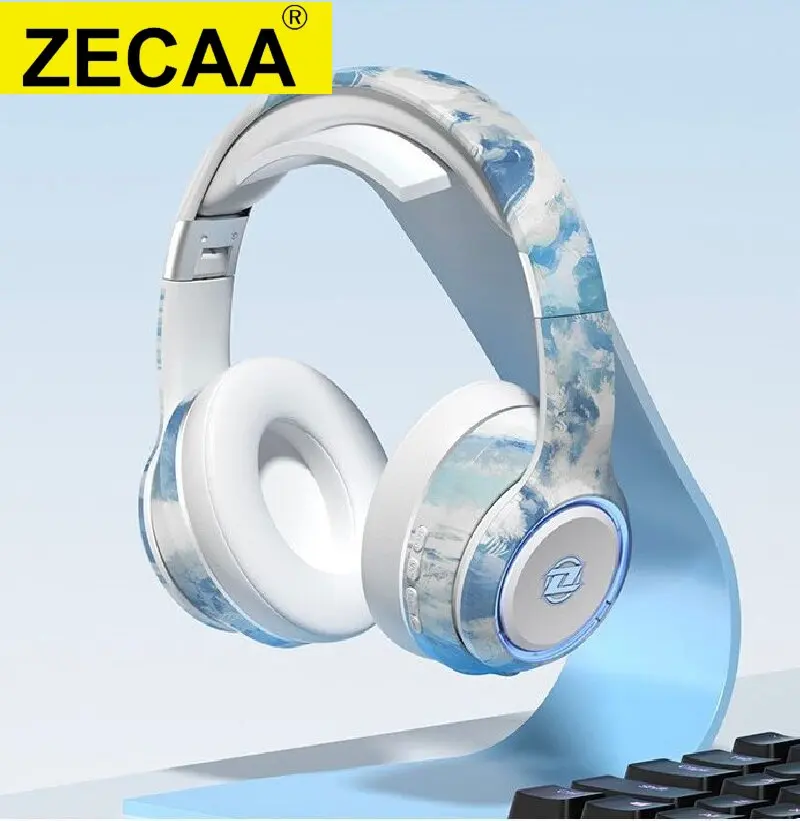 

ZECAA ANC Bluetooth Wireless Bass RGB Headphone 5.4 Head On Earphones Sport Video Game Headphone For Computer And Phone