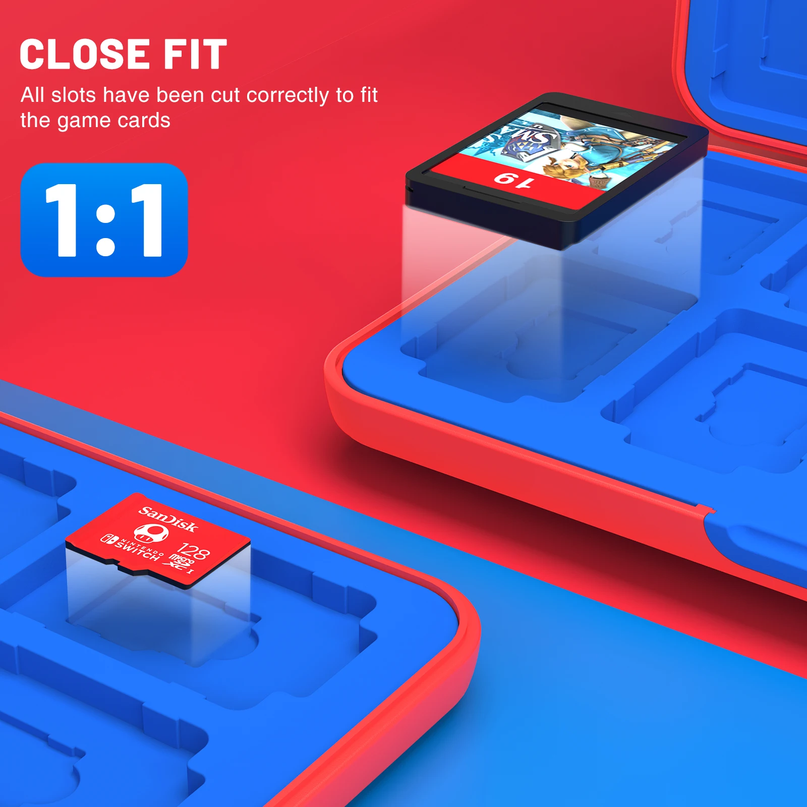 Custodia per carte da gioco 24 in 1 per accessori per Nintendo Switch custodia in Silicone scatola per carte portatile per Switch OLED/Switch Lite