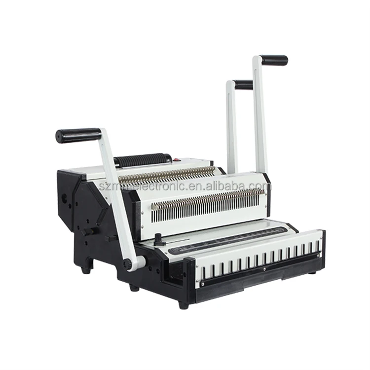 Custom SW2500A 2 in 1 Comb Book Spiral Binder Manual Wire Perfect Binding Machine Office 25 Sheet Capacity