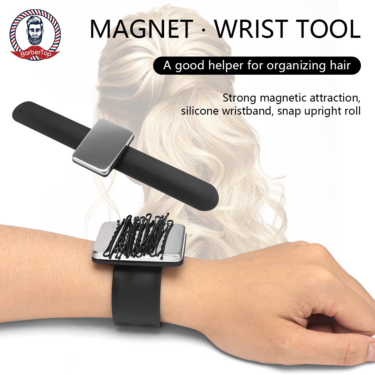 Professional Magnetic Bracelet Hair Clip Holder Wrist Band Strap Belt Barber Hairdressing Salon Styling Tools Hair Accessories