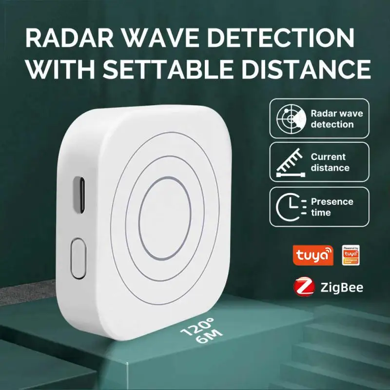 

TUYA Zigbee Wifi 24G Millimeter Wave Human Presence Sensor Motion Sensor Dynamic Static Detection Remote Control Scene