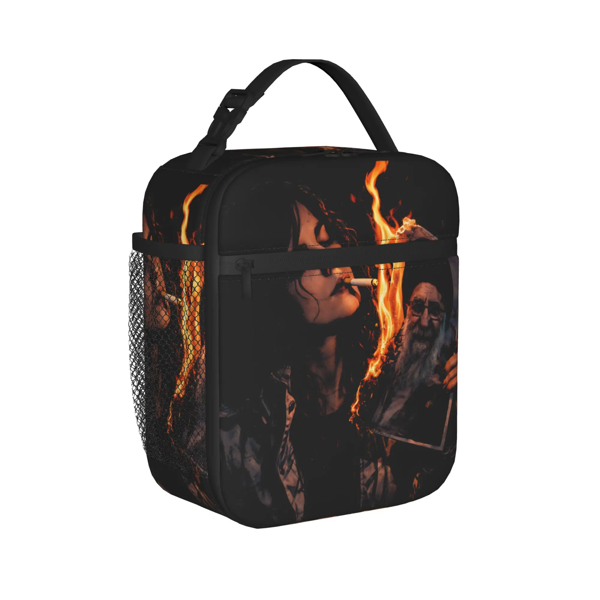 fire of freedom Ayatollah Ali Khamenei Irans Insulated Lunch Bags for Men Women Container Bags Thermal Cooler Lunch Box For Work