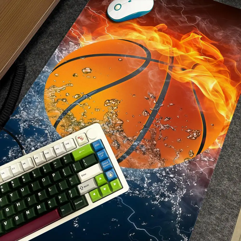 

Luxury Basketball Mouse Pad Xxl Computer Large Size Non-slip Gamer Keyboard 90x40cm Art Design HD Deskmat