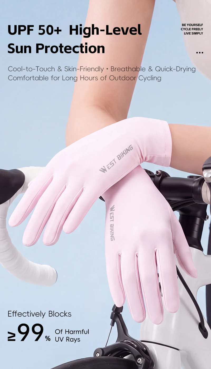 WEST BIKING Damen Fahrradhandschuhe, Flip-Finger, Touchscreen-fähig, Vollflächen-Polsterung, rutschfest, UPF 50+, für Frühling, Sommer, Herbst, Rennrad – Detail 3