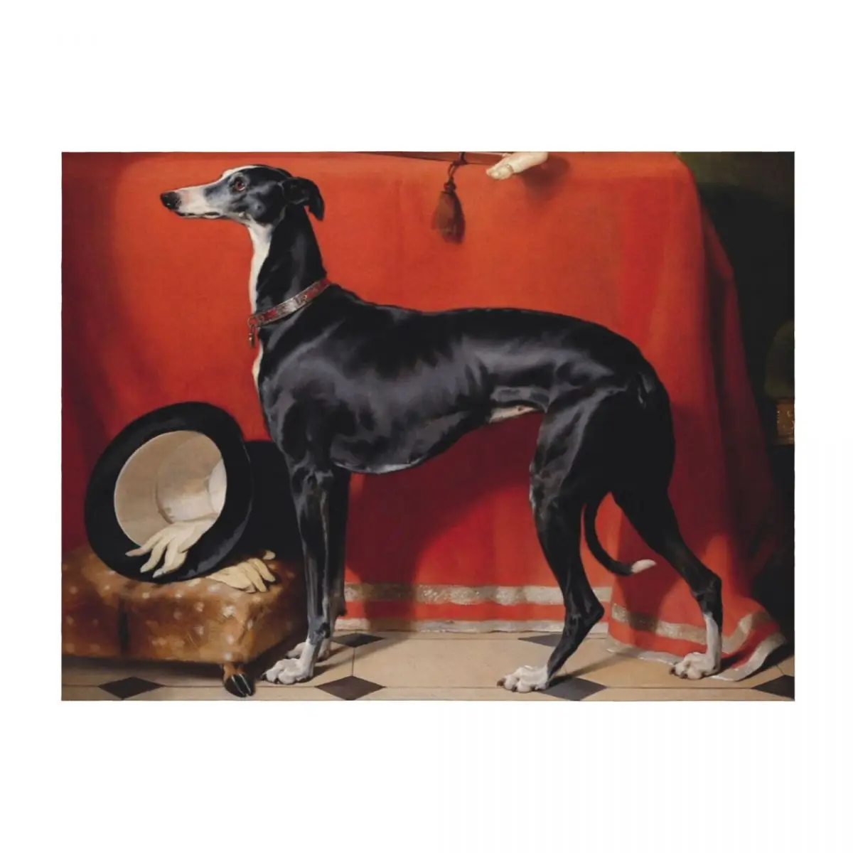 

Eos, A Favorite Greyhound of Prince Albert Throw Blanket Plush Personalized Gift Nap Sofa Throw Blankets