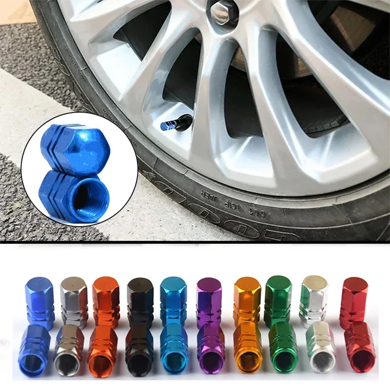 

4/8Pcs Car Tire Valve Stems Cap Knurling Style Tire Valve Cap Dustproof Aluminum Tire Wheel Air Valve Cap Motorcycle Truck Bike