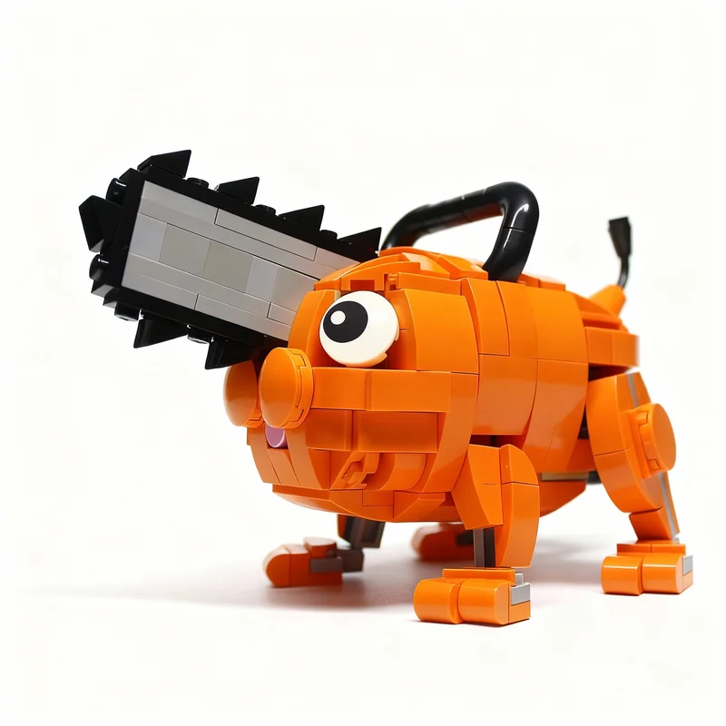 392pcs MOC Pochita Chainsaw Man Other Model Building Blocks Home Decor Desk Display Shelf Accent Collector Room Gift For Adults