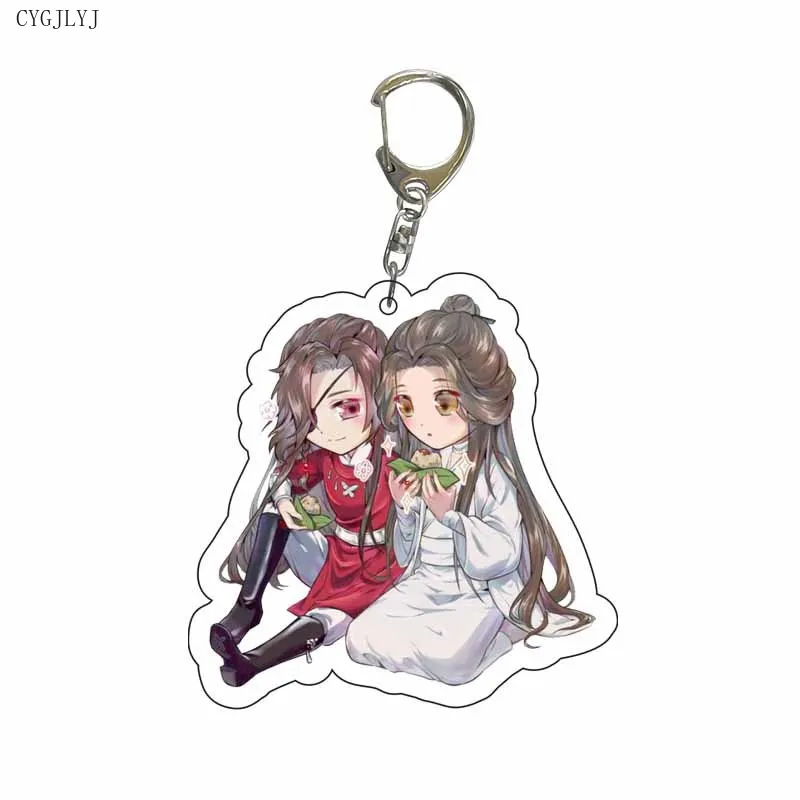 Novo anime tian guan ci fu chaveiro acrílico xie lian hua cheng figura chaveiro mo dao zu shi chaveio para crianças presentes de aniversário