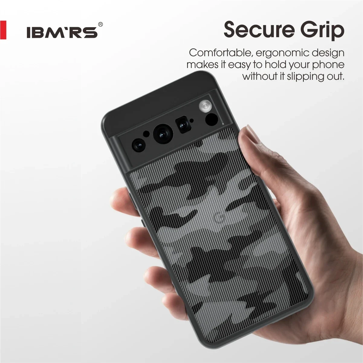 IBMRS for Google Pixel 8 pro Case ,Camouflage PC Hard Back Soft edges simple Shockproof Transparent Cover Protective Case