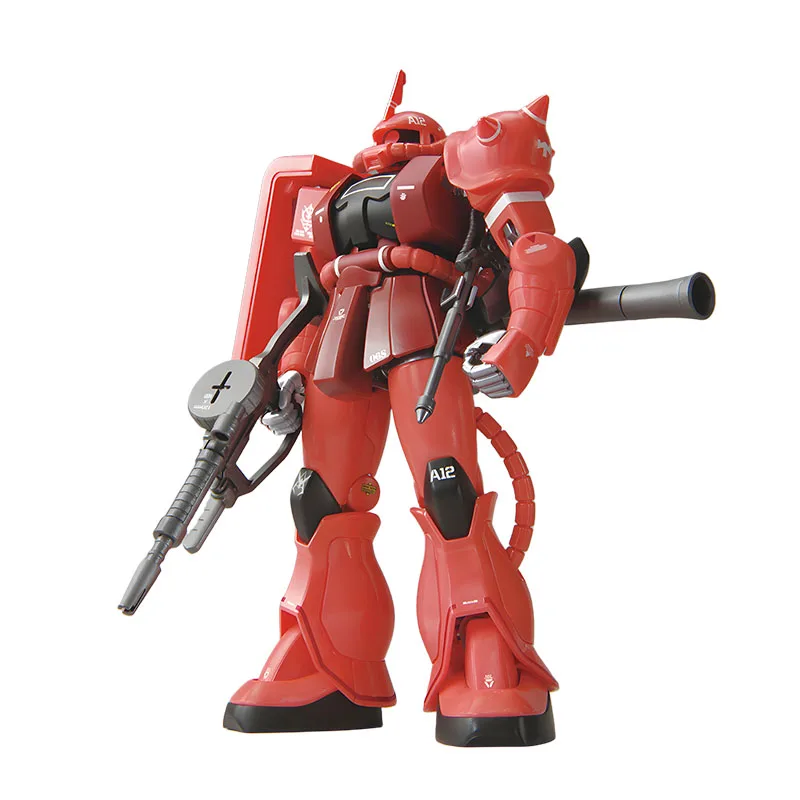 Bandai – KIT de modèles originaux GUNDAM HGUC MS-06S ZAKUII 1/144, figurine d'action Anime, modèle à assembler, jouets, cadeaux pour garçons