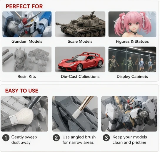 Hobby Mio Model Tool Civilian Military Model Hand-made Model Soft Fur Dust Brush HMS