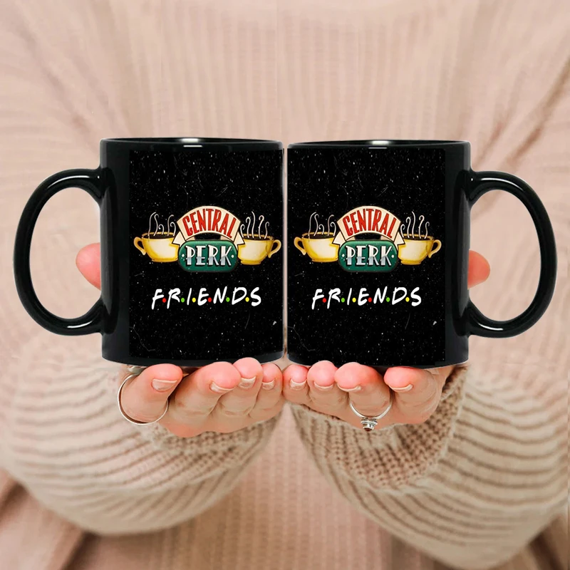 Personalized Name Mug Central Perk Design Coffee Mug  Custom Tea Cup Black Milk Beer Mugs Lovers Friends Gifts Dropshipping