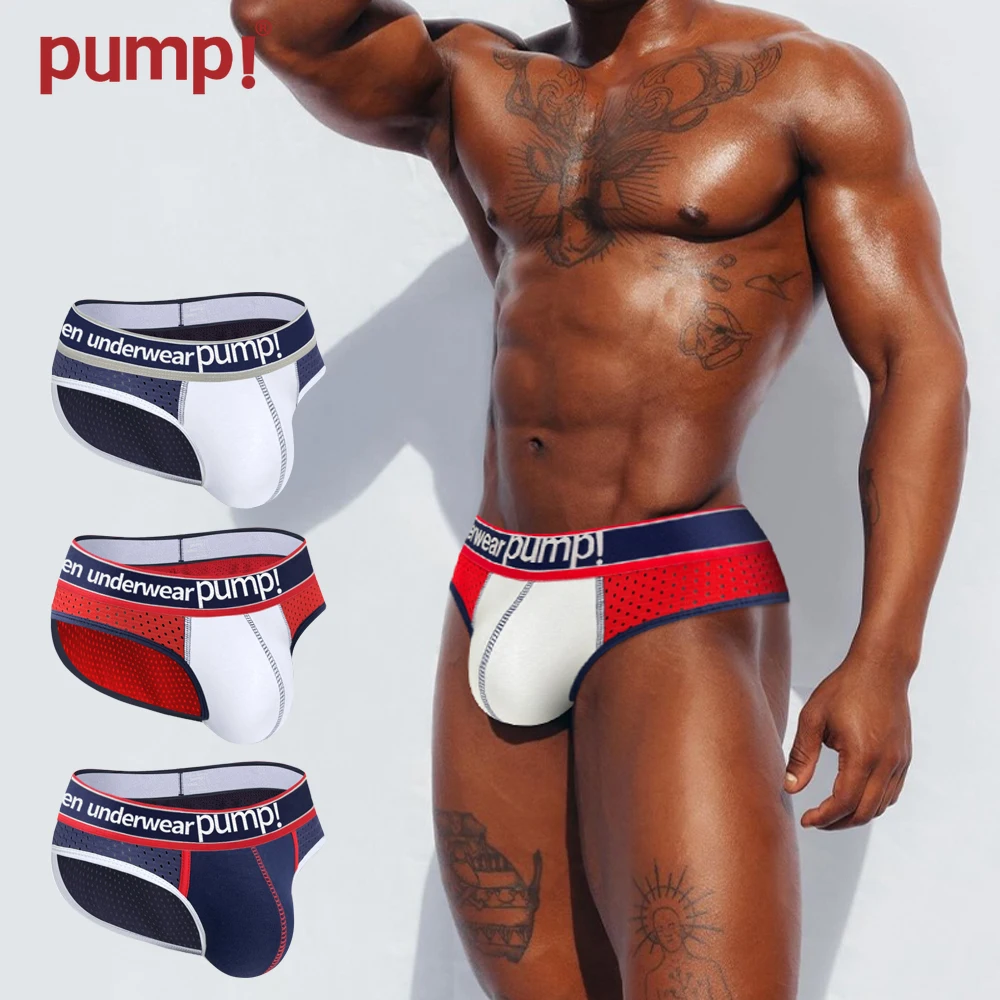 1-4PCS Sexy Men's Briefs Mesh Sports Breathable Men Underwear Hip Raise Low Waist Slim Fit Big U Pouch Underpant Male Triangle