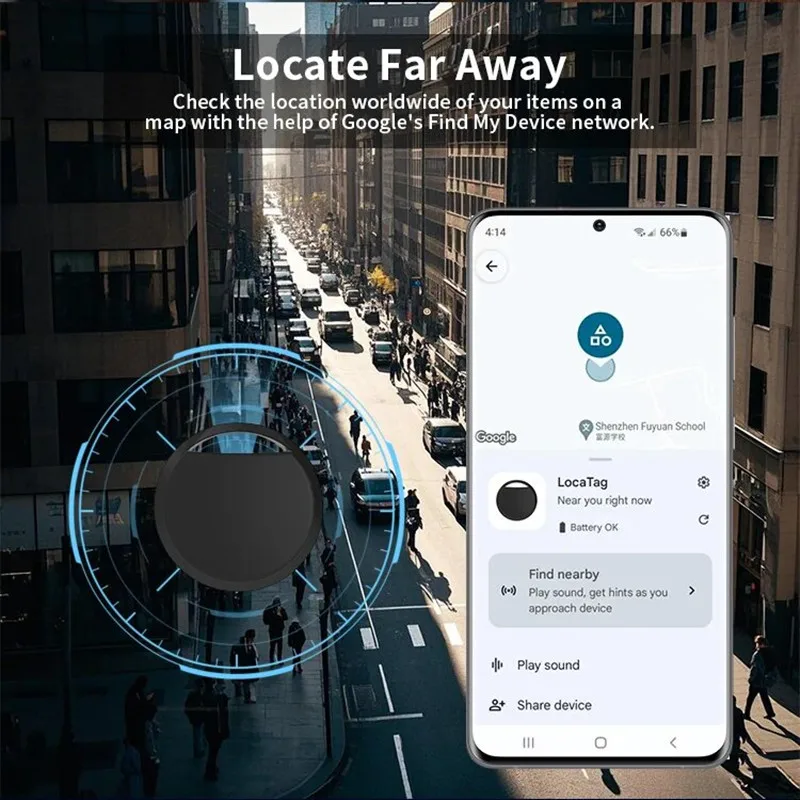 Android Bluetooth GPS Tracker funktioniert mit Android Google Find My App Key Finder Pet Locator Smart Tag für Xiaomi Samsung Handys