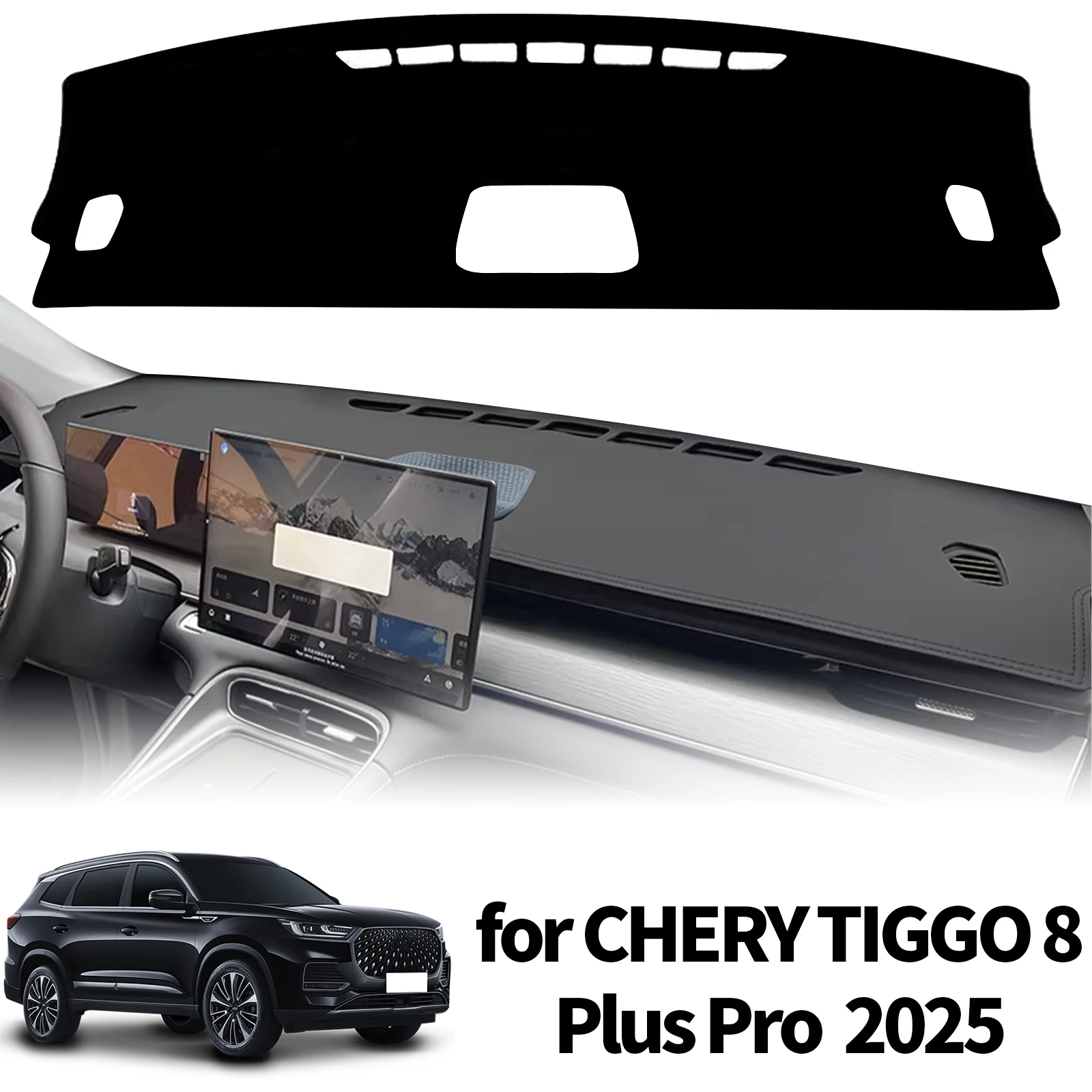 

fit for CHERY TIGGO 8 Plus Pro 2025 Custom Fit Car Dashboard Cover Sunshade Mat Anti‑Slip Dash Protector Pad Accessories