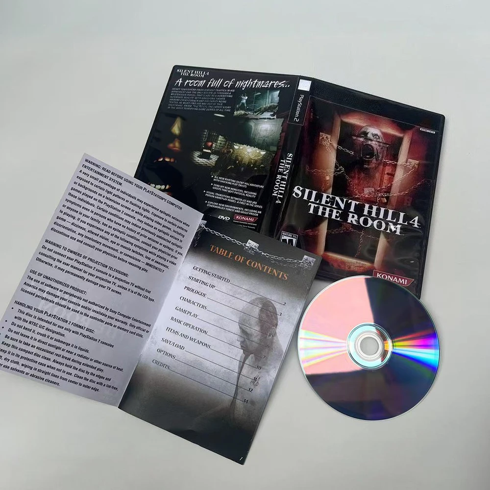 قرص حرق سلسلة PS2 Silent Hill مع قرص نسخ يدوي لفتح وحدة التحكم والسائق البصري لعبة فيديو ريترو قراءة CD الإصدار الأمريكي