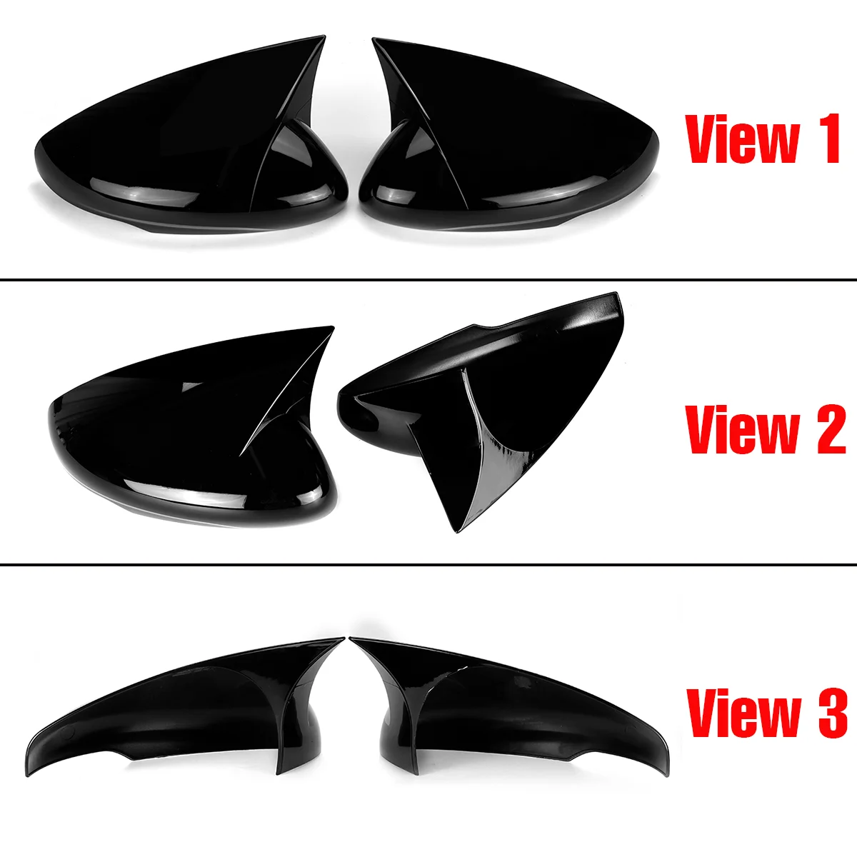 Pair Add-on Car Rearview Mirror Cover Cap Side Door Rear View Mirror Cap Cover Trim For Ford for Mustang Mach E 2021-2022