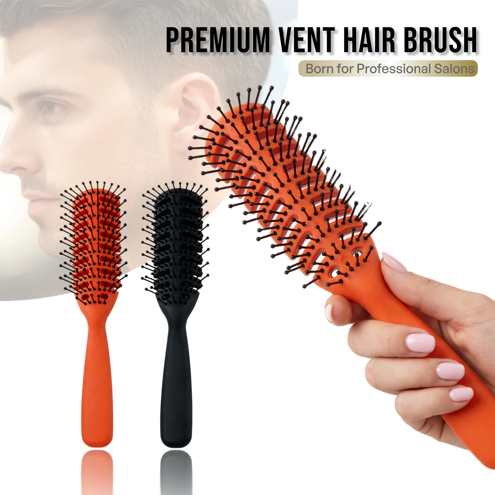 1Pc Neue Vent Rippen Haar Pinsel Styling Lockiges Haar Kämme Anti-statische Salon Entwirren Trocknen Pinsel Kopfhaut Massage kamm Für Frauen Männer