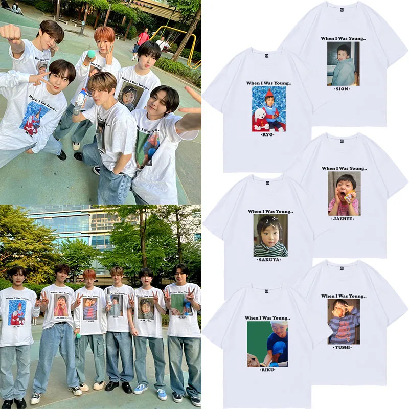 NCTWI Concert Tour T-Shirt round Neck Short Sleeve Printed Cotton Youth Fashion Casual Wear All Seasons Wishing