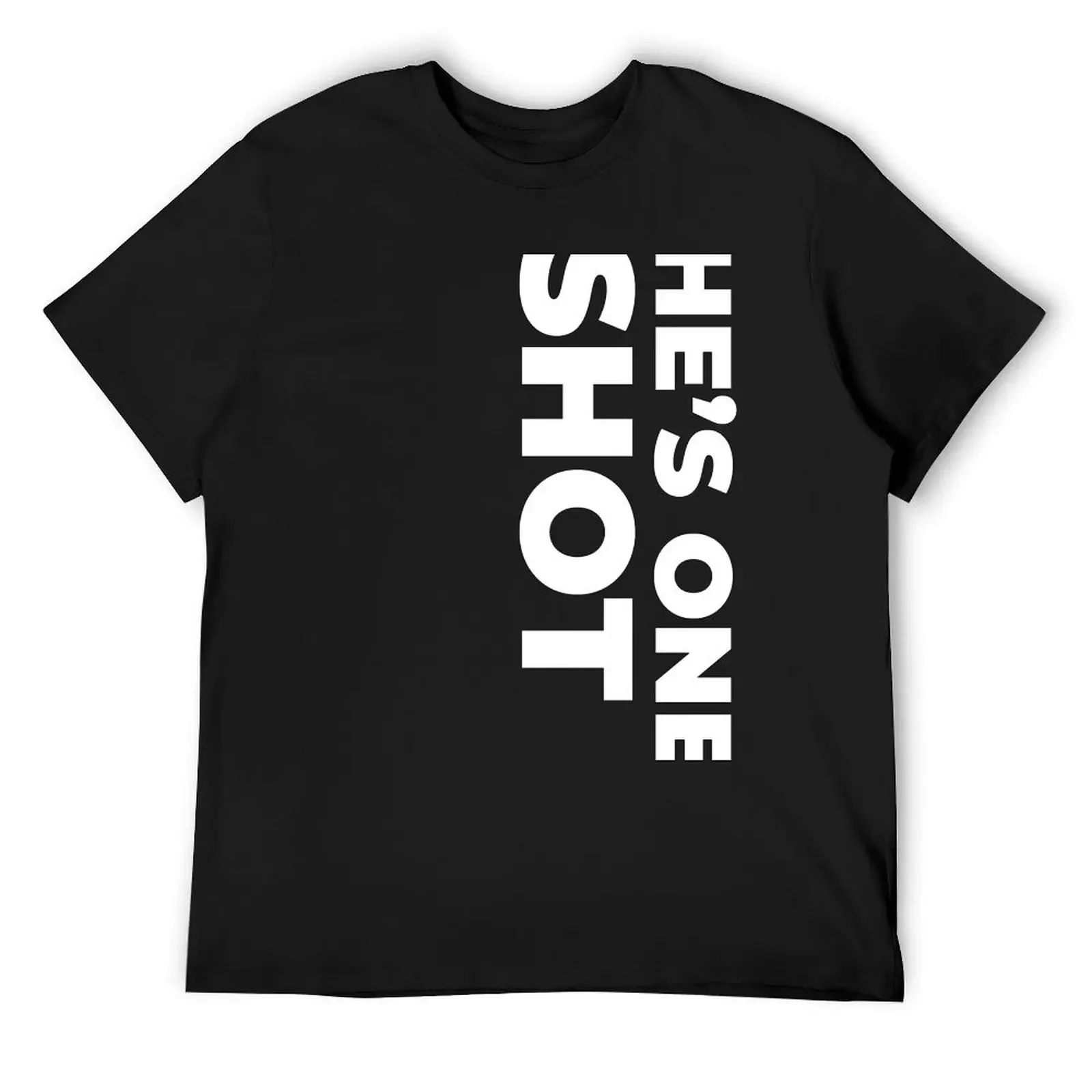 He's One Shot Warzone T-Shirt animal prinfor boys blanks plus size clothes summer top Men's t-shirts