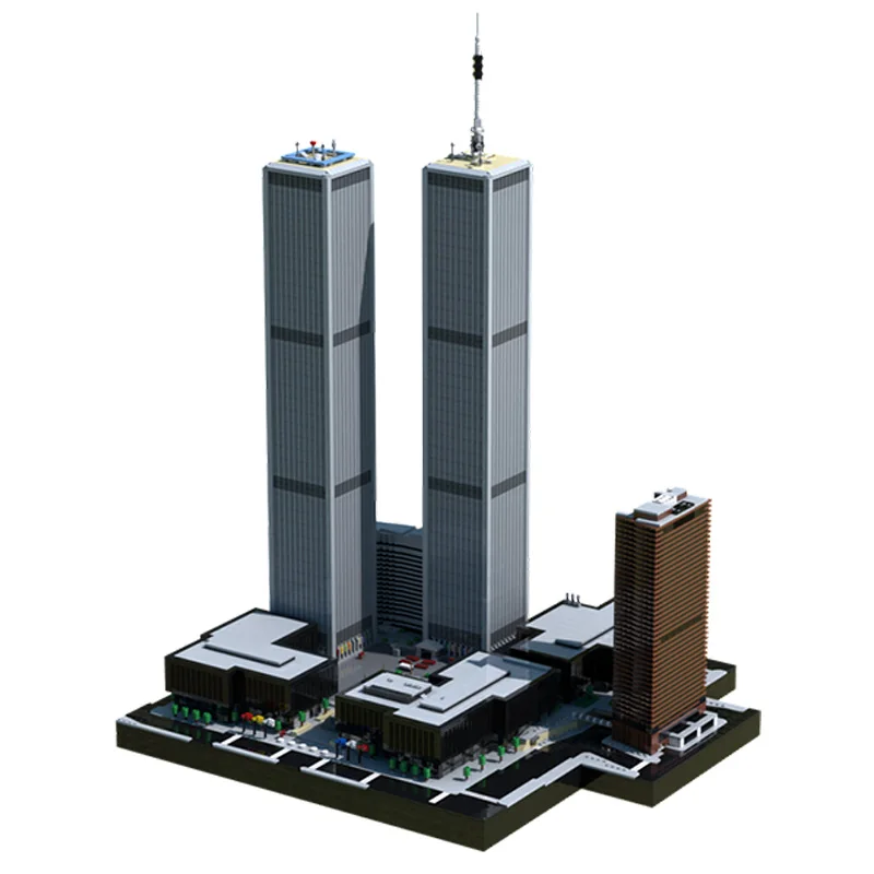 Street View The World Trade Center Building Blocks Skylines Architecture Modular Model DIY Assemble Bricks Toy Birthday Gifts