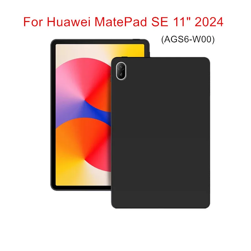 

Чехол для Huawei MatePad SE, 11 дюймов, 2024 дюймов, черный силиконовый защитный чехол из ТПУ для MatePad SE, 11 дюймов, чехлы для планшетов, чехол, чехол