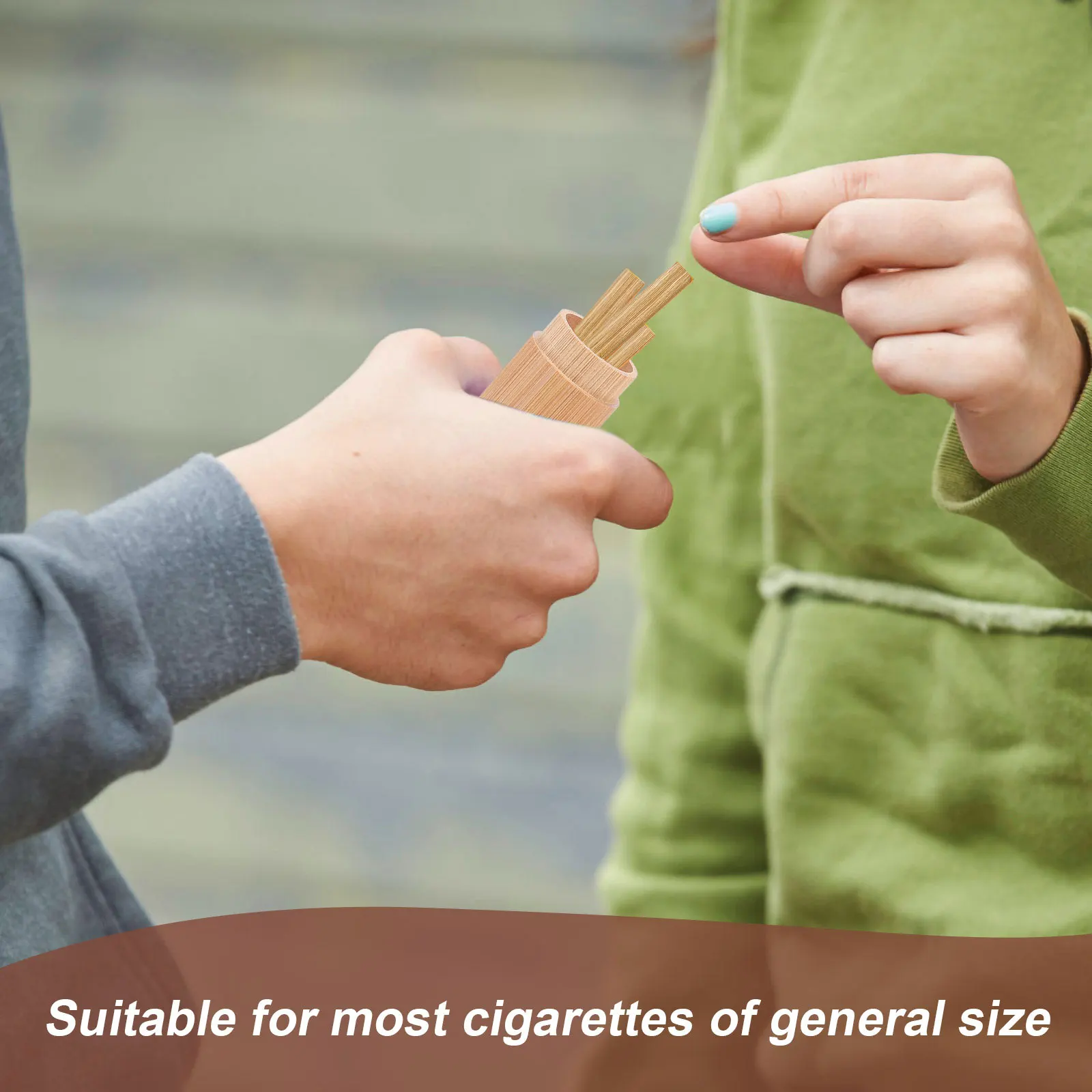 

1Pcs Wooden Cigarette Case PU Durable Portable Storage Box Outdoor Cigarette Holder Protective Cover Storage Case