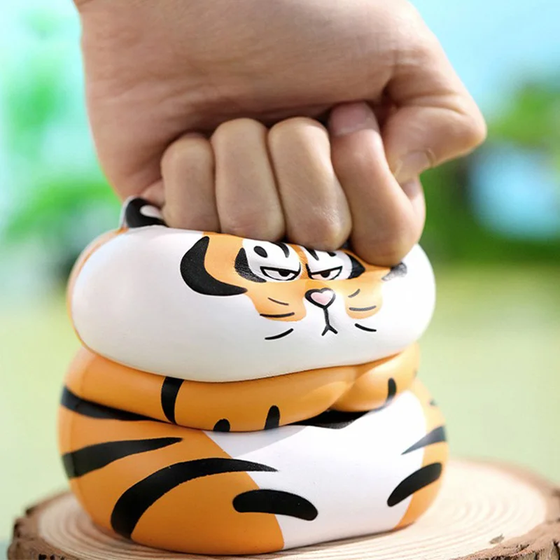 I Am Not Fat Tiger Squishy Toy PU Squeeze Slow Rebound Decompression Toys Cute Cartoon Animal Figure Doll Surprise Birthday Gift