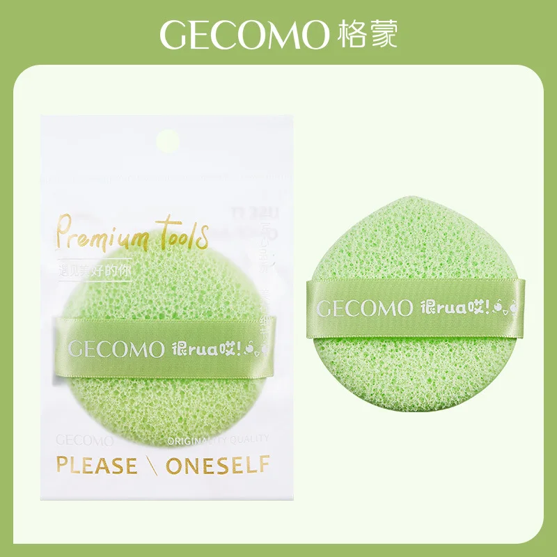 GECOMO Natural Exfoliating Face Wash Cleansing Puff Gentle Makeup Remover Quick Foam Hanging Tape Face Wash Puff